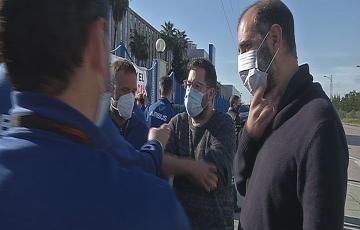 El diputado andaluz, Ignacio García, y el diputado de Adelante Cádiz, Antonio Romero