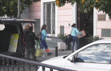 Imagen de la llegada de la primera dosis de la vacuna a la capital