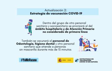 El Ministerio ha publicado la actualización del calendario de vacunación