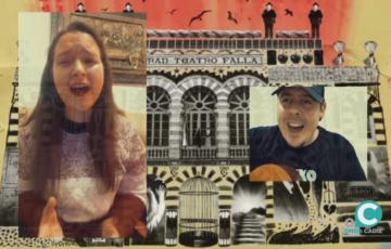 El autor Faly Pastrana y la componente Carolina García han interpretado un pasodoble de chirigota inédito en redes 