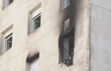 Imagen de la habitación del Puerta del Mar donde se originó el incendio 