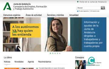 La página web de la Consejería de Empleo
