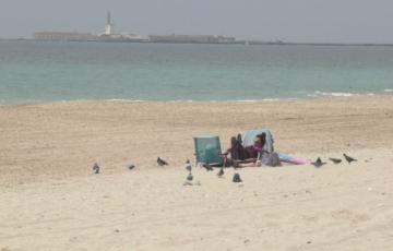 Imagen de la playa esta mañana