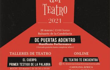 Cartel de la programación con motivo del Día Mundial del Teatro