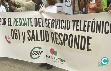 Imagen de la pancarta con el lema de la movilización 