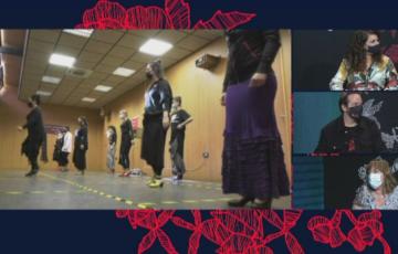 Los productores Jesuli Carrillo y Dolores Vallespi en el programa Jaleo de Onda Cádiz 