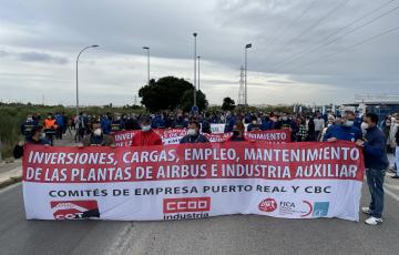 Manifestación de Airbus 