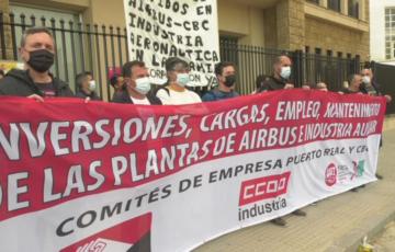 Concentración de representantes sindicales 