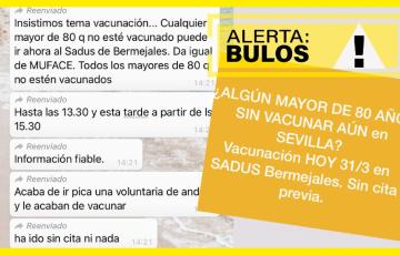 Los mensajes falsos denunciados por la Junta 