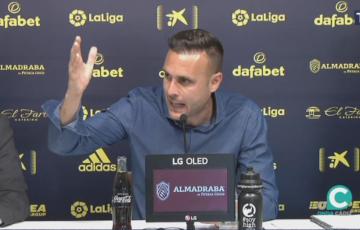 Juan Cala durante su comparecencia de prensa en Carranza