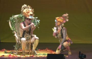 Momento del espectáculo ayer en el Falla 