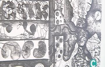 Una de las obras del artista sevillano Luis Gordillo