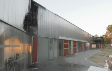 La pérgola de Santa Bárbara tras el segundo incendio sufrido esta semana