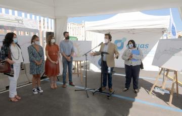 El alcalde en las obras de infraestructuras hidráulicas 