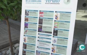 Imagen del cartel con la programación del Baluarte de la Candelaria 