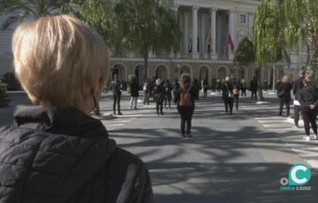 El sector de la peluquería y estética en una de sus protestas en Cádiz 