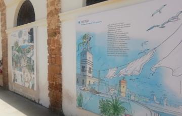 'Cádiz a los cuatro vientos', de Arturo Redondo, en los exteriores del Mercado Central de Abastos. 