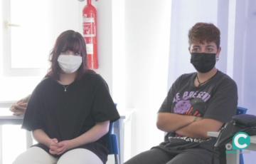 Unas alumnas durante la clausura del Programa Coeduca