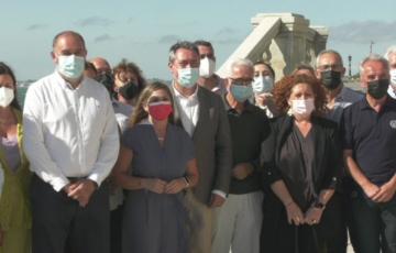 El candidato socialista con representantes de la agrupación provincial del PSOE