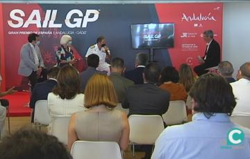 Un momento durante la presentación de la Sail GP en Sevilla