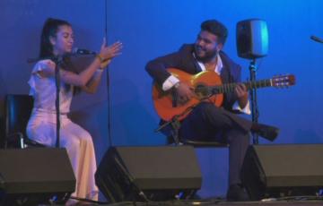 Esmeralda Rancapino durante su actuación en el ciclo Cádiz Flamenco 