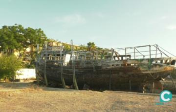 Imagen actual del vaporcito en un varadero de El Puerto de Santa María