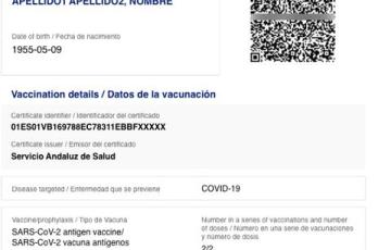 En el documento aparece la fecha de vacunación y qué vacuna se inyectó