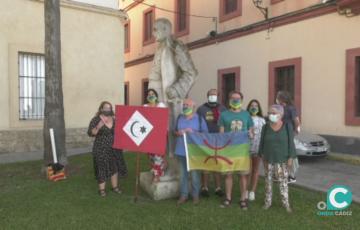 Imagen de la movilización en el monumento de Primo de Rivera 