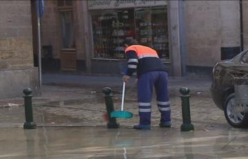 Barrendero del servicio de limpieza 