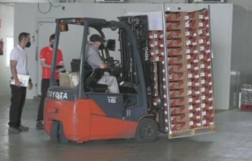 Imagen de los almacenes del Banco de Alimentos en el Bajo de Cabezuela