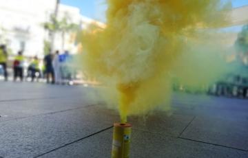 Durante la manifestación.