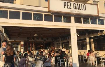 La terraza de un bar de Cádiz 