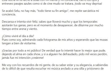 El gaditano lanzó su primer disco en 1996