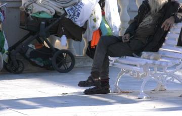 Persona sin hogar en Cádiz