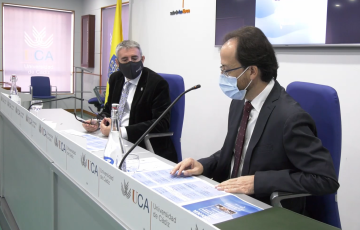 El rector de la UCA y el presidente de XV Congreso de Sexología durante la presentación de las jornadas