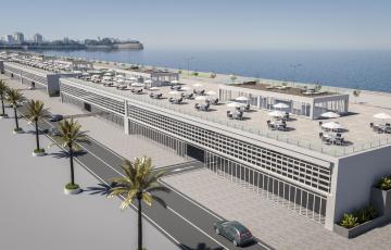 Una recreación del puerto.