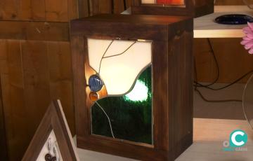 El puesto de Vitralism ubicado en la plaza de la Catedral