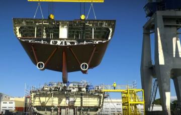 El ensamblaje modular de la fragata comenzó el pasado mes de abril.