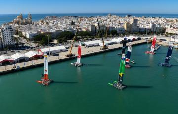 Imagen de las pruebas de Sail GP el pasado octubre
