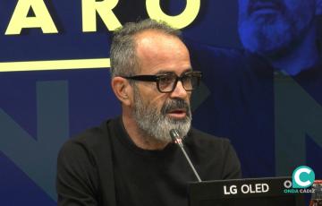 Imagen del técnico durante su comparecencia de prensa