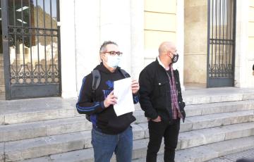 Portavoces de la Coordinadora ante la Audiencia provincial