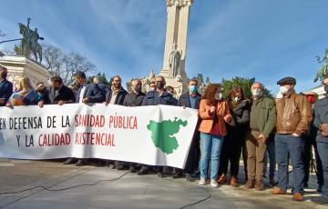 Concentración de los alcaldes.