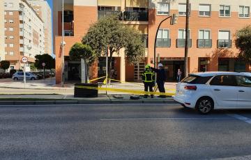 Zona afectada por el fuego que ha provocado los cortes 