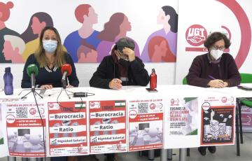 Representantes de UGT en rueda de prensa