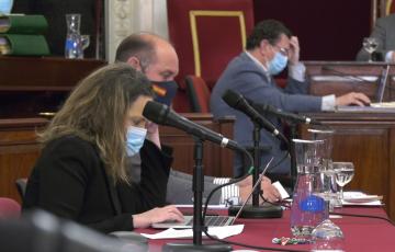 Concejales de la oposición en el último pleno 