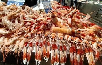 Productos frescos en el Mercado.