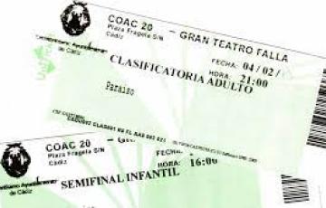 El Ayuntamiento informará de la puesta a la venta de las entradas del COAC con dos horas de antelación