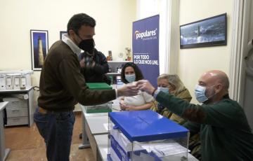 Bruno García, cuando votó al congreso nacional del PP