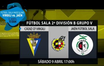 Sigue en directo el partido que enfrenta al Cádiz CF Virgili contra Jaén FS.