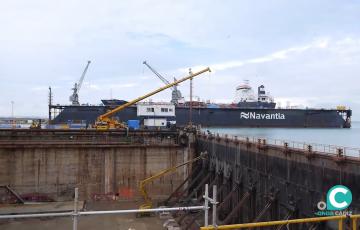 Imagen de la compuerta del dique 4 que se sustituirá en los próximos meses